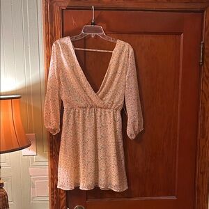 Floral Wrap-Front Mini Dress
